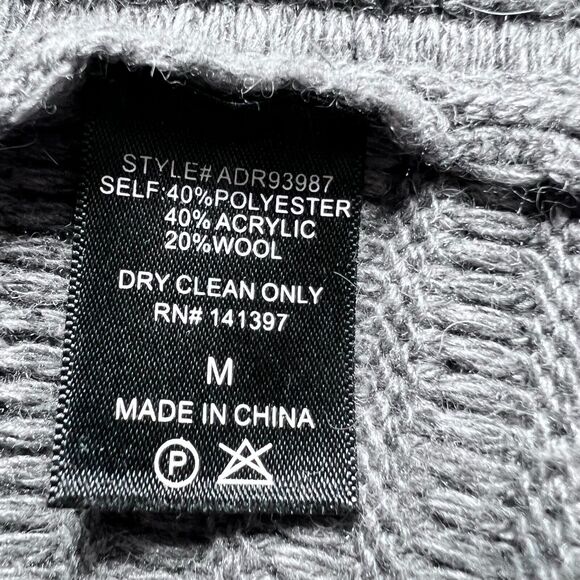 ASTR The Label Gray Ribbed Dolman Sleeve Sweater Dress Size M - Picture 6 of 7